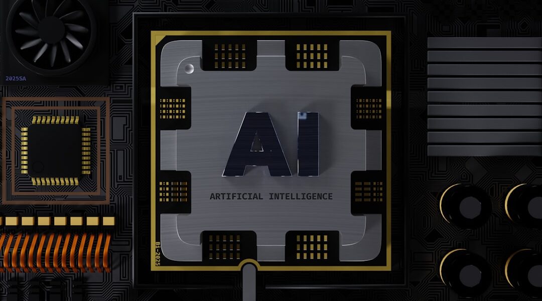 a computer chip with the letter ai on it